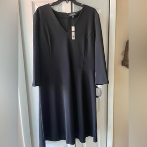 Black long sleeve crepe dresss